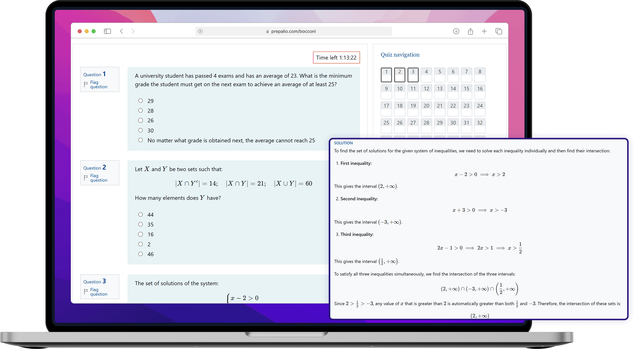 Worked solutions and negative-marking scoring